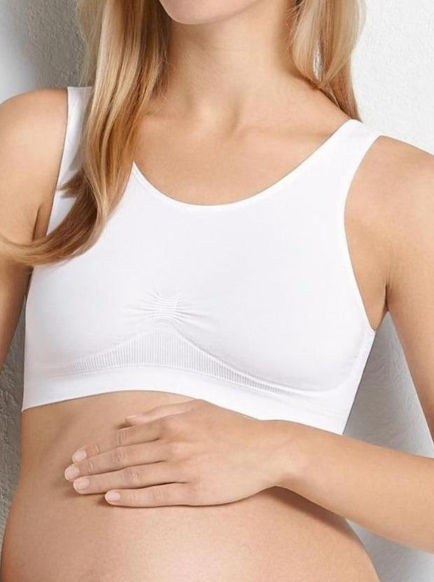 Seamless nighttime maternity bra